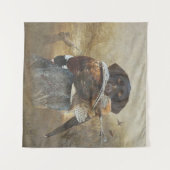 Hunteseizoen, Duitse Wirehaire Pointer Wandkleed (Voorkant (horizontaal))