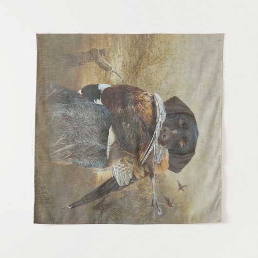 Hunteseizoen, Duitse Wirehaire Pointer Wandkleed (Voorkant (horizontaal))