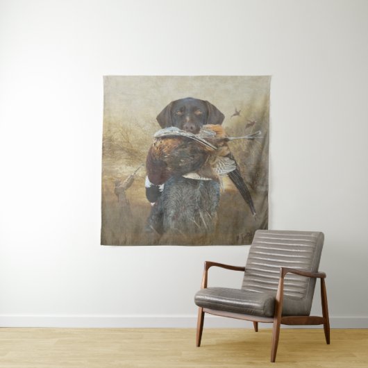 Hunteseizoen, Duitse Wirehaire Pointer Wandkleed (In situ)