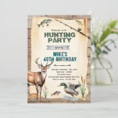 Hunting and Fishing Birthday Invitation Kaart (Staand voorkant)