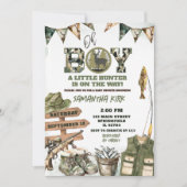 Hunting and Fishing Camo Baby Shower Kaart (Voorkant)