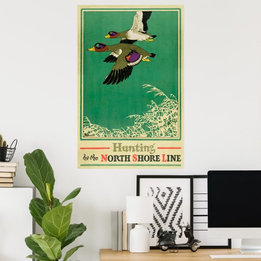 Hunting and Fishing Vintage Poster (Thuiskantoor)