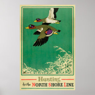 Hunting and Fishing Vintage Poster