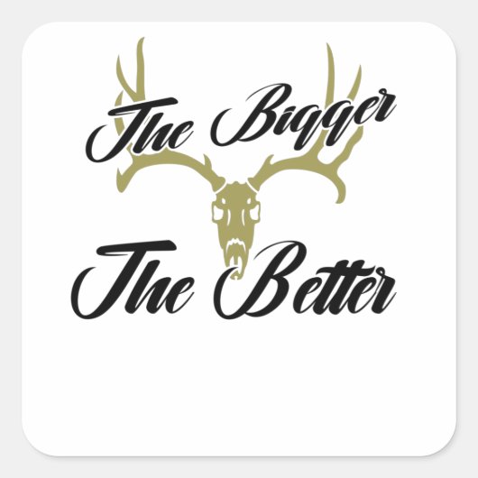 Hunting Antlers Trophy Hunter Deer Antlers Vierkante Sticker (Voorkant)