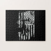 Hunting Archer American Flag Bowhunting Hunt Legpuzzel (Horizontaal)