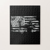 Hunting Archer American Flag Bowhunting Hunt Legpuzzel (Verticaal)