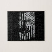 Hunting Archer American Flag Bowhunting Hunt Legpuzzel (Horizontaal)