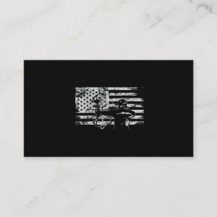 Hunting Archer American Flag Bowhunting Hunt Visitekaartje
