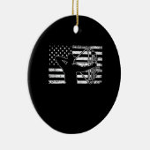 Hunting Archer American Flag Bowhunting Huter Keramisch Ornament (Rechts)