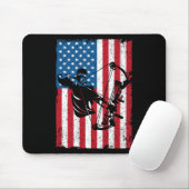 Hunting Archer Amerikaanse vlag Bowhunting Bowhunt Muismat (Met muis)