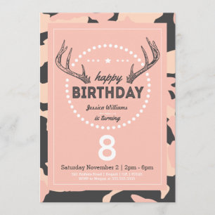 Hunting Birthday Invitation for Lil' Hunters Kaart