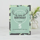 Hunting Birthday Invitation for Lil' Hunters Kaart (Staand voorkant)
