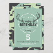 Hunting Birthday Invitation for Lil' Hunters Kaart (Voorkant / Achterkant)