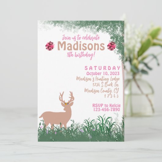 Hunting Birthday Kaart (Staand voorkant)