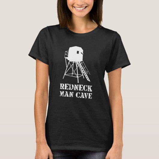 Hunting Blind Man Cave Funny Deer Hunter and Hunti T-shirt (Voorkant)