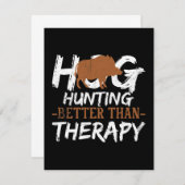 Hunting boar Hog Notitiekaartje (Voorkant / Achterkant)