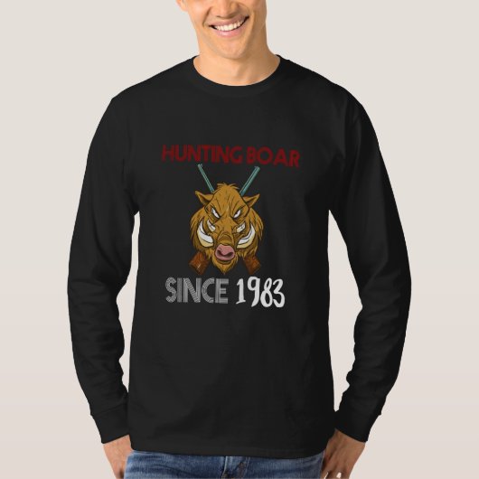 Hunting boar since 1983 t-shirt (Voorkant)