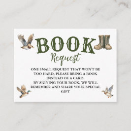 Hunting Boy Baby Shower Book Request Informatiekaartje