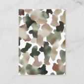 Hunting Boy Baby Shower Diaper Raffle Informatiekaartje (Achterkant)