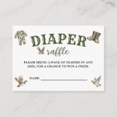 Hunting Boy Baby Shower Diaper Raffle Informatiekaartje (Voorkant)