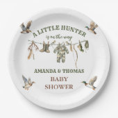 Hunting Boy Baby Shower  Papieren Bordje (Voorkant)