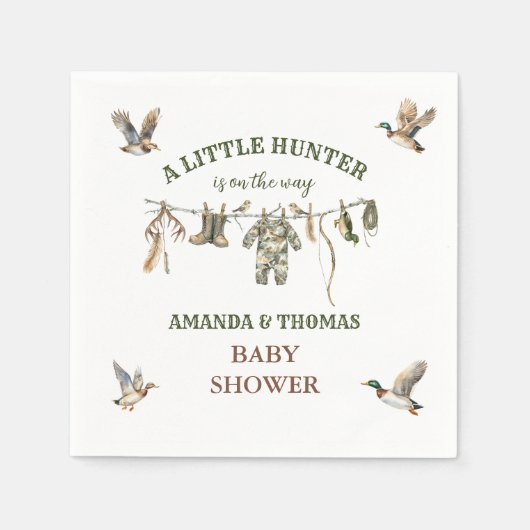 Hunting Boy Baby Shower  Servet (Voorkant)