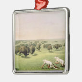 Hunting Buffalo Camouflaged Metalen Ornament (Links)