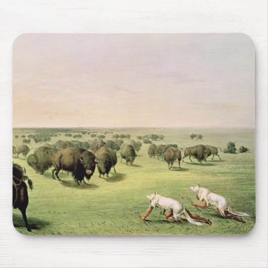 Hunting Buffalo Camouflaged Muismat (Voorkant)