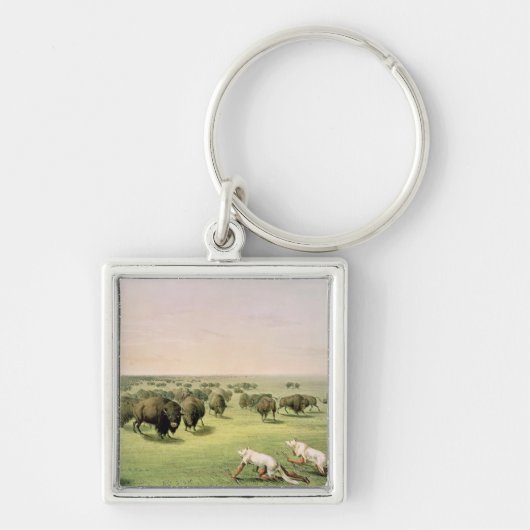 Hunting Buffalo Camouflaged Sleutelhanger (Voorkant)