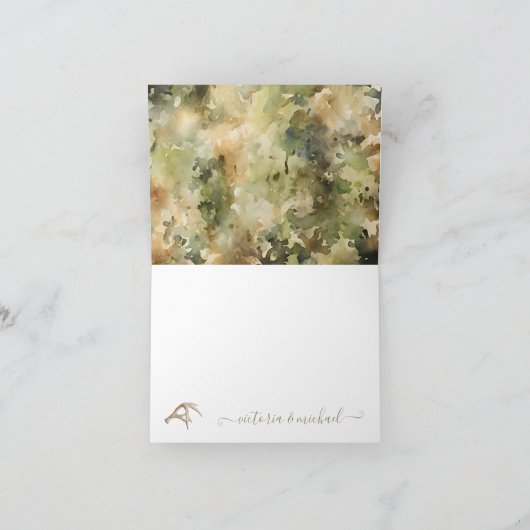 Hunting Camo Baby shower Dank u opmerking Bedankkaart (Binnen)