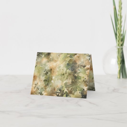 Hunting Camo Baby shower Dank u opmerking Bedankkaart (Achterkant)