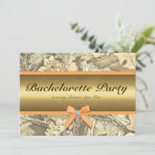 Hunting Camo Bachelorette Party Kaart (Staand voorkant)