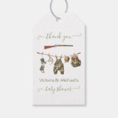Hunting Camo Boy Baby shower Cadeaulabel (Voorkant)