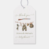 Hunting Camo Boy Baby shower Cadeaulabel (Achterkant)