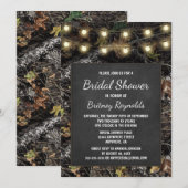 Hunting Camo Chalkboard Bridal Shower Invitations Kaart (Voorkant / Achterkant)