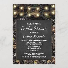 Hunting Camo Chalkboard Bridal Shower Invitations Kaart