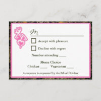 Hunting Camo Pink Custom Wedding RSVP Uitnodiging