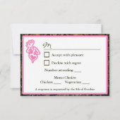 Hunting Camo Pink Custom Wedding RSVP Uitnodiging (Voorkant)