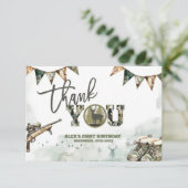 Hunting Camo Thank You Card Bedankkaart (Staand voorkant)