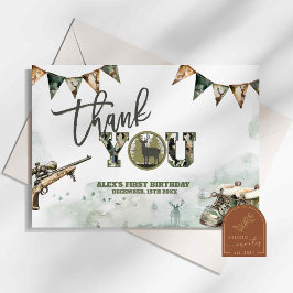 Hunting Camo Thank You Card Bedankkaart