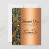 Hunting Camo Wedding Hartelijk dank Bedankkaart (Voorkant)