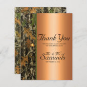Hunting Camo Wedding Hartelijk dank Bedankkaart (Voorkant / Achterkant)