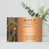 Hunting Camo Wedding RSVP Invite (Staand voorkant)