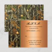 Hunting Camo Wedding RSVP Invite (Voorkant / Achterkant)