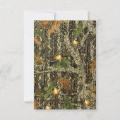 Hunting Camo Wedding RSVP Invite Kaartje (Achterkant)