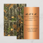 Hunting Camo Wedding RSVP Invite Kaartje (Voorkant / Achterkant)