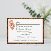 Hunting Camo Wedding RSVP Uitnodiging (Staand voorkant)