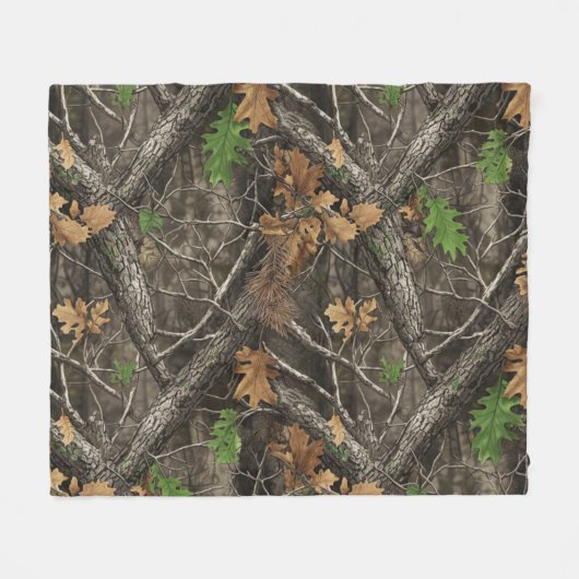 Hunting Camouflage Pattern Fleece Deken (Voorkant (Horizontaal))