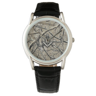 Hunting Camouflage Square Compass 2 Horloge