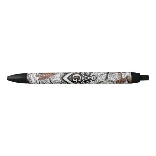 Hunting Camouflage Square Compass 3 Zwarte Inkt Pen (Voorkant)